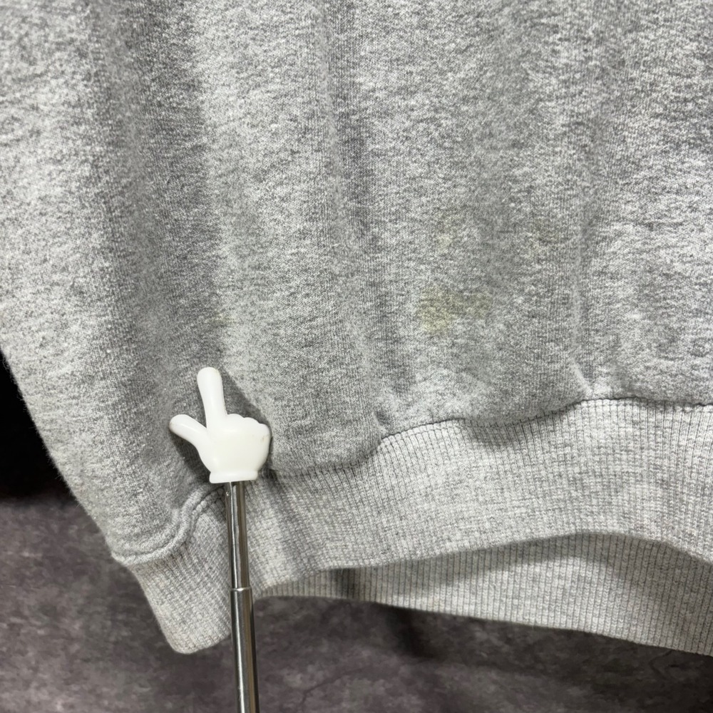 VTg Y2K Salem College Crewneck Sweatshirt Size L Gray Embroidered Pullover - Picture 5 of 14